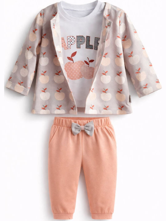 Kinderbekleidungssets mit Hosen und Sommermantel 2 Stück Rosa