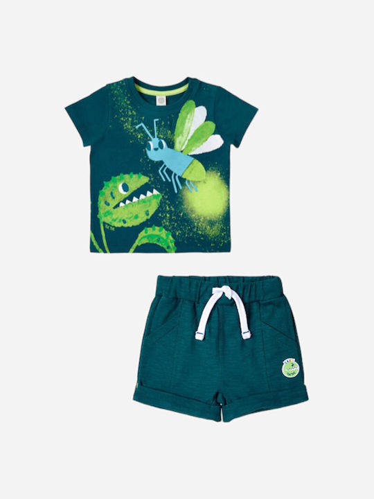 Tuc Tuc Kids Set with Shorts Summer 2pcs Green