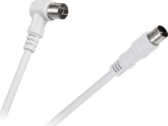 Cabletech Καλώδιο Κεραίας Coax male - Coax female Λευκό 10m (KPO2740F-10) 1τμχ