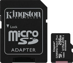 Kingston Canvas Select Plus microSDXC 256GB Class 10 U3 V30 A1 με αντάπτορα