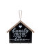 Uncle George Decorative Wooden Wall Hanger 3 Hooks Black 23.5x20x1cm
