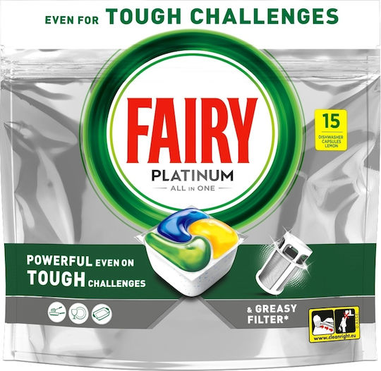 Fairy Platinum 15 Dishwasher Pods