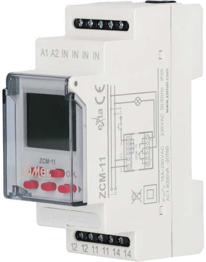 Zamel 1-channel Weekly Timer Programmer 230v Ac Zcm-11