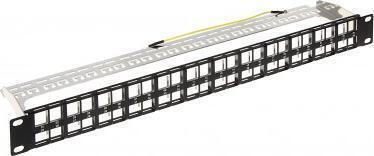 Delta Keystone Patch Panel für Rack 1U 19" 48 Ports Schwarz