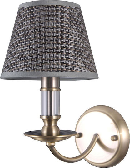 Italux Klassisch Leuchte Wand mit Fassung E14 Gray