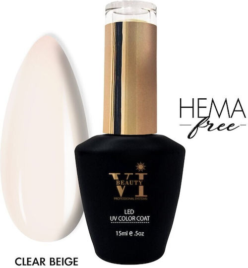 Semipermanent Lac de Unghii Clear Beige 15ml 1buc