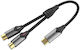 Vention Καλώδιο USB-C female - 2 x RCA female 1.5m BGVHG 1τμχ