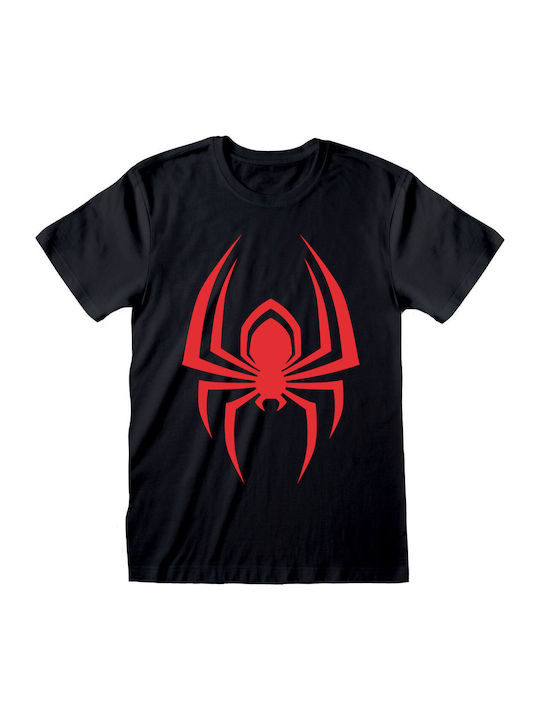 Marvel Miles Morales Hanging Spider Black T-shirt