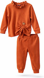 Trendy Shop Παιδικό Σετ με Παντελόνι Καφέ 2τμχ