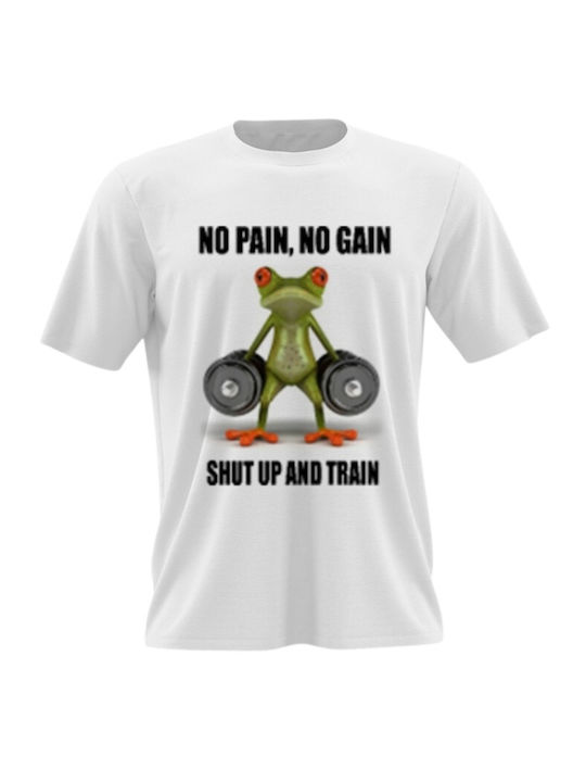 Αντρική Μπλούζα No Pain No Gain Mc80-λευκό