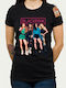 Rock Deal Black Pink Cotton T-shirt