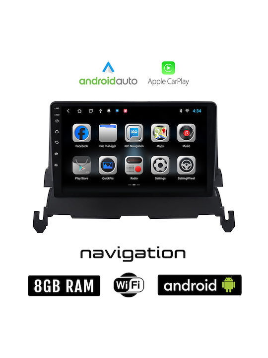 Ηχοσύστημα Αυτοκινήτου Dodge Journey 2008-2011 (Bluetooth/USB/WiFi/GPS/Apple-Carplay/Android-Auto) με Οθόνη Αφής 9"