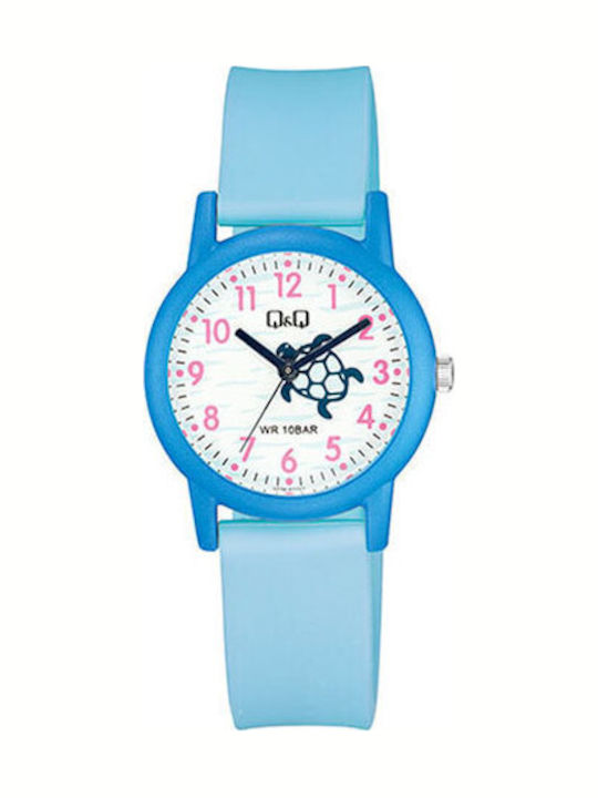 Q&Q Παιδικό Αναλογικό Ρολόι 32mm Γαλάζιο