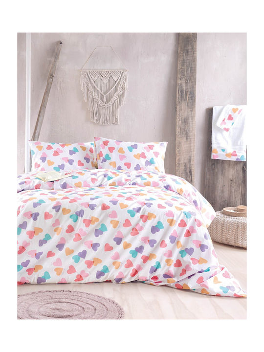 Rythmos Duvet Cover Set Cotton Single with Pillowcase 160x250 Zoey Multi