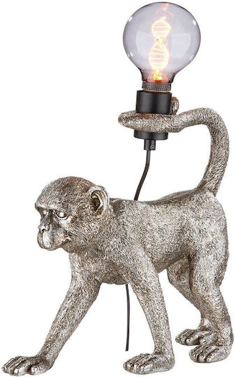 Gilde Dekorative Lampe mit Fassung für E27 Lampe Gray