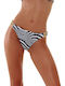 Bikini-Höschen Slip Brazilian Bluepoint 24065005 Weiß Schwarz