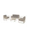 Set Salonului Exterior Taupe-grey cu perne 4buc