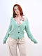 Women's Knitted Cardigan with Buttons Mint