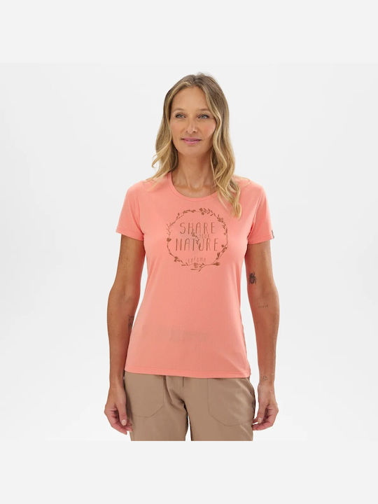 Lafuma Damen Sport T-Shirt Schnell trocknend mit Durchsichtigkeit Rosa