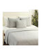 Liolios Home Popcorn Coverlet Queen Size Cotton Lt Grey 240x250cm