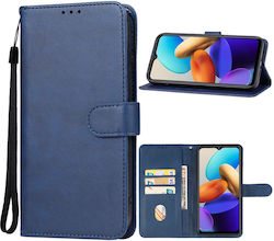 Vivo Y35 4g 2022 Leather Phone Case Blue