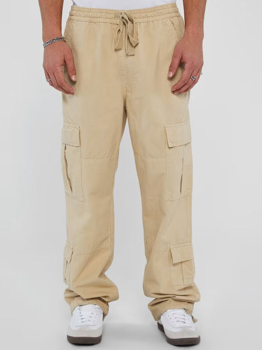 Παντελόνι Cargo σε Loose Εφαρμογή Pale Beige