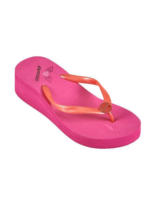 Mitsuko Women's Platform Flip Flops Pink