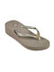 Mitsuko Women's Platform Flip Flops Gray