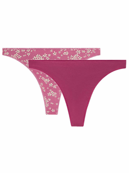 Minerva Women's String Seamless Pink 2Pack