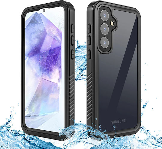 Shellbox Umschlag Rückseite Silikon Wasserdicht Schwarz (Galaxy S23 FE)