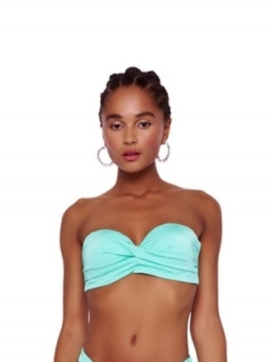 Bluepoint Underwire Strapless Bikini with Detachable Straps Turquoise