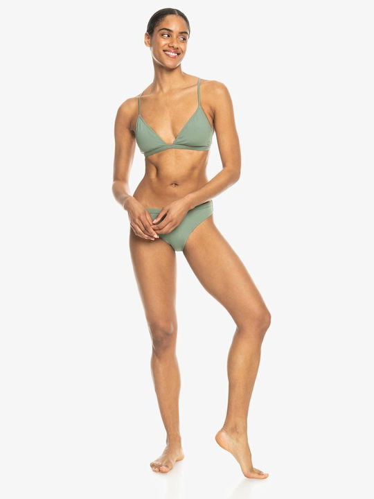 Roxy Sports Bra Bikini Top with Adjustable Straps Green