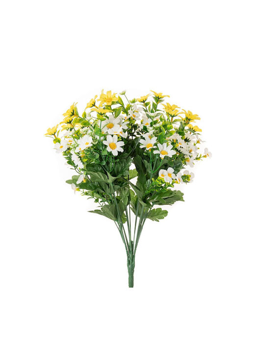 Iliadis Strauß aus Künstlichen Blumen Gänseblümchen Weiß 42cm 1Stück