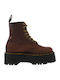 1460 Pascal Max Leather Women's Ankle Boots with Medium Heel Brown