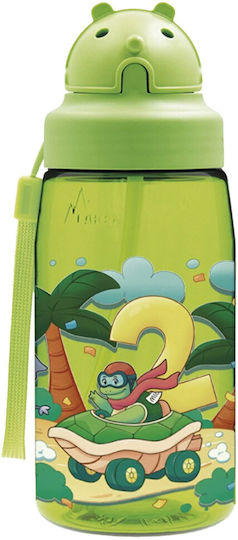 Laken Plastic Kids Water Bottle Disney Cars with Straw Funny Cars Tritan 0.45L