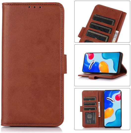 Xiaomi Redmi K70e Poco X6 Pro Cow Texture Leather Phone Case Brown