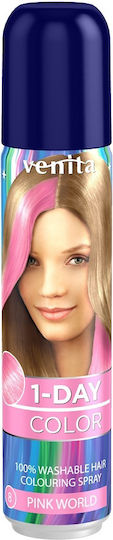 Venita Color Coloring Προσωρινή Βαφή Μαλλιών σε Spray Χωρίς Αμμωνία Pink 50ml