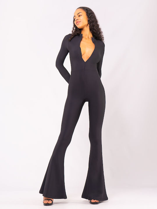 Women's Long-sleeved One-piece Suit Black