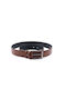 1-327 Petridis Men's Leather Belt Tabac Brown