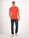 Men's Elastic Jeans Pants with Regular Fit Dark Blue