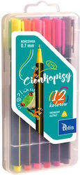 Tetis Μαρκαδόροι Σχεδίου 0.7mm Σετ 12 χρώματα
