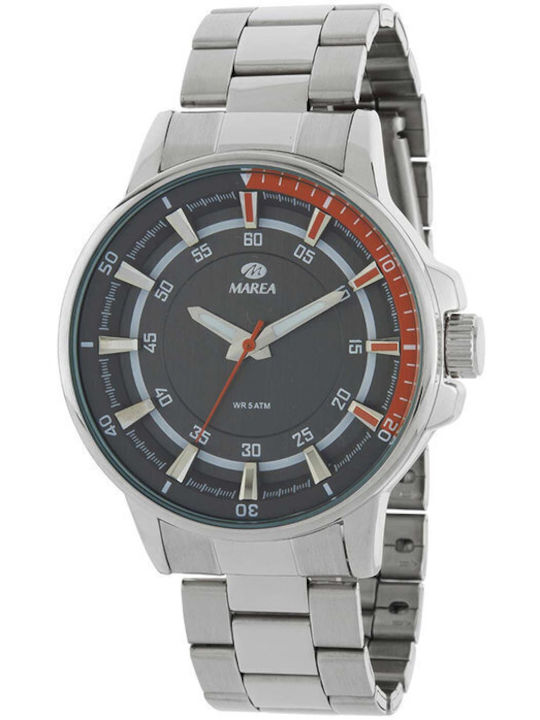 Marea Damenuhr 42mm Batterie mit Silber Metall-...