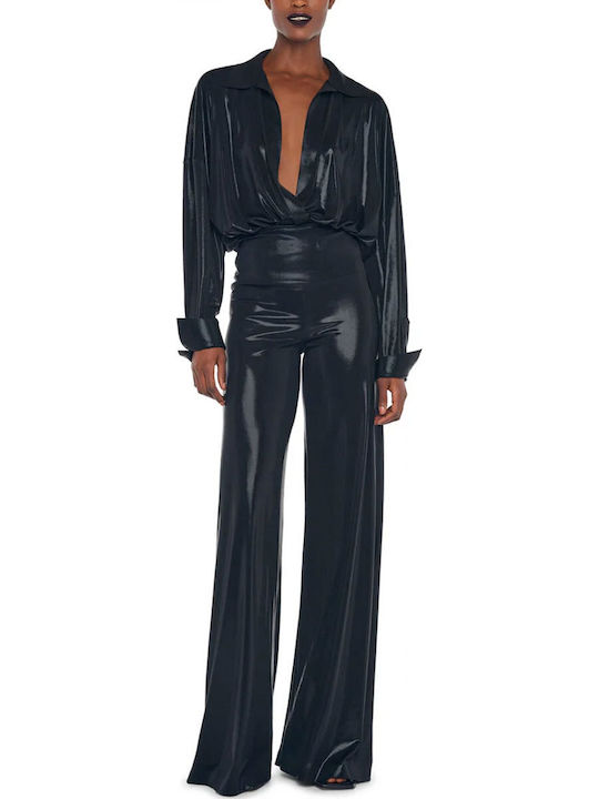 Norma Kamali Women's Fabric Palazzo Pants Black