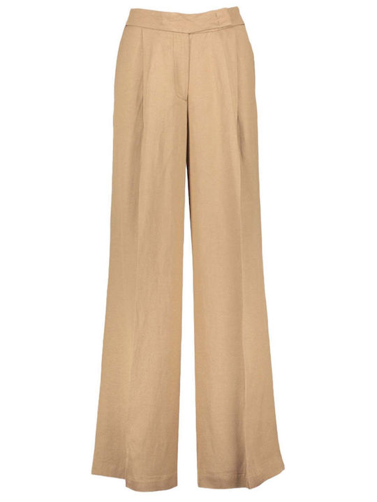 kocca Women's High-waisted Fabric Trousers Beige