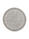 Beliani Χαλί Στρογγυλό Βαμβακερό Black And Cream Φ120cm