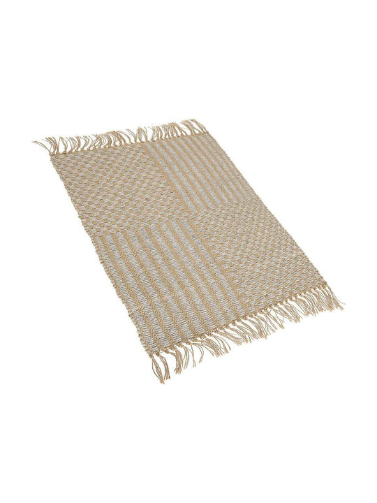 Beliani Χαλί Καλοκαιρινό από Γιούτα 50x80cm Μπεζ