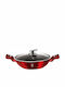Berlinger Haus Metallic Line Wok Cast Aluminum with Lid with Ceramic Coating 28cm