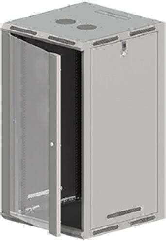 Q-Lantec Wall Mounted Rack Cabinet 18U Gray SW-18U-600-500-N-DSJ-OP-RP-B-S