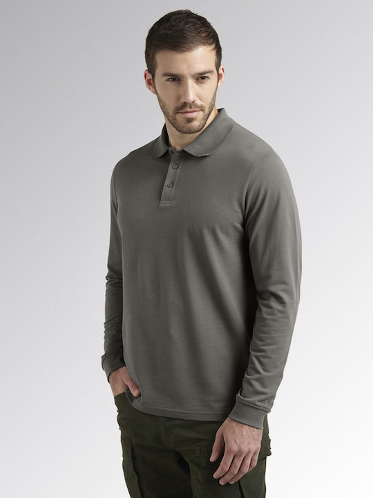 Polo Long Sleeve Blouse Steel Grey