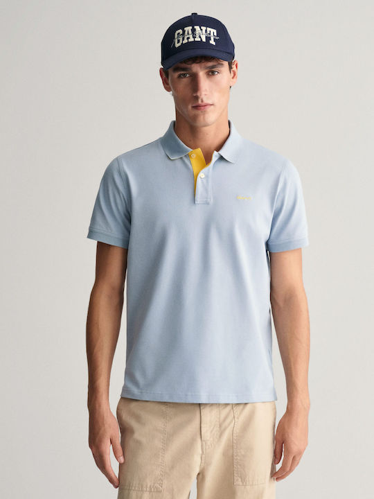 Gant Polo Μπλούζα Κοντομάνικη Dove Blue